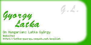 gyorgy latka business card